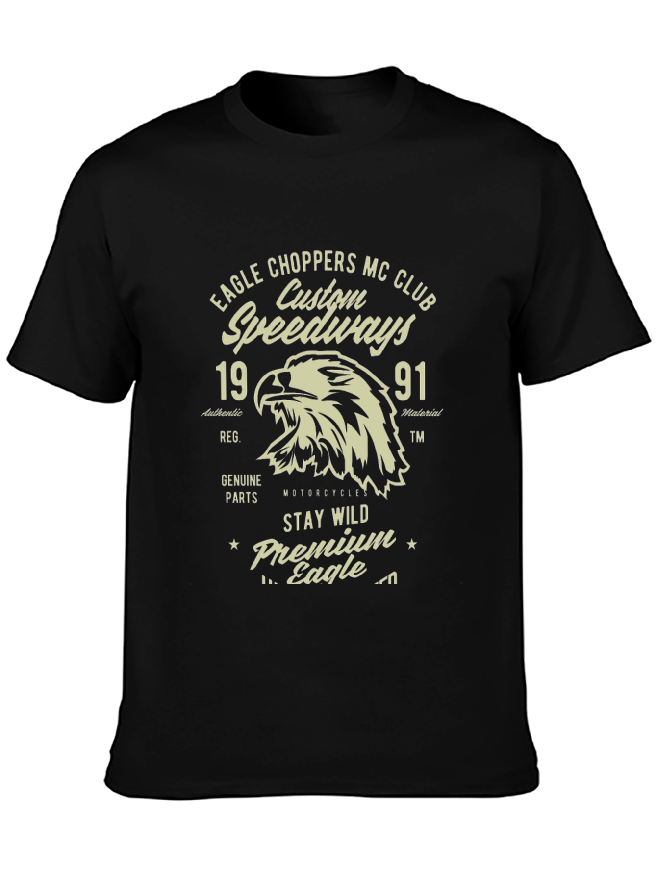 Eagle Choppers MC Club Black T-Shirt