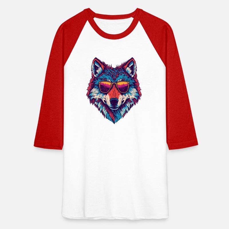 Fashionable Wolf portrait with vibrant color