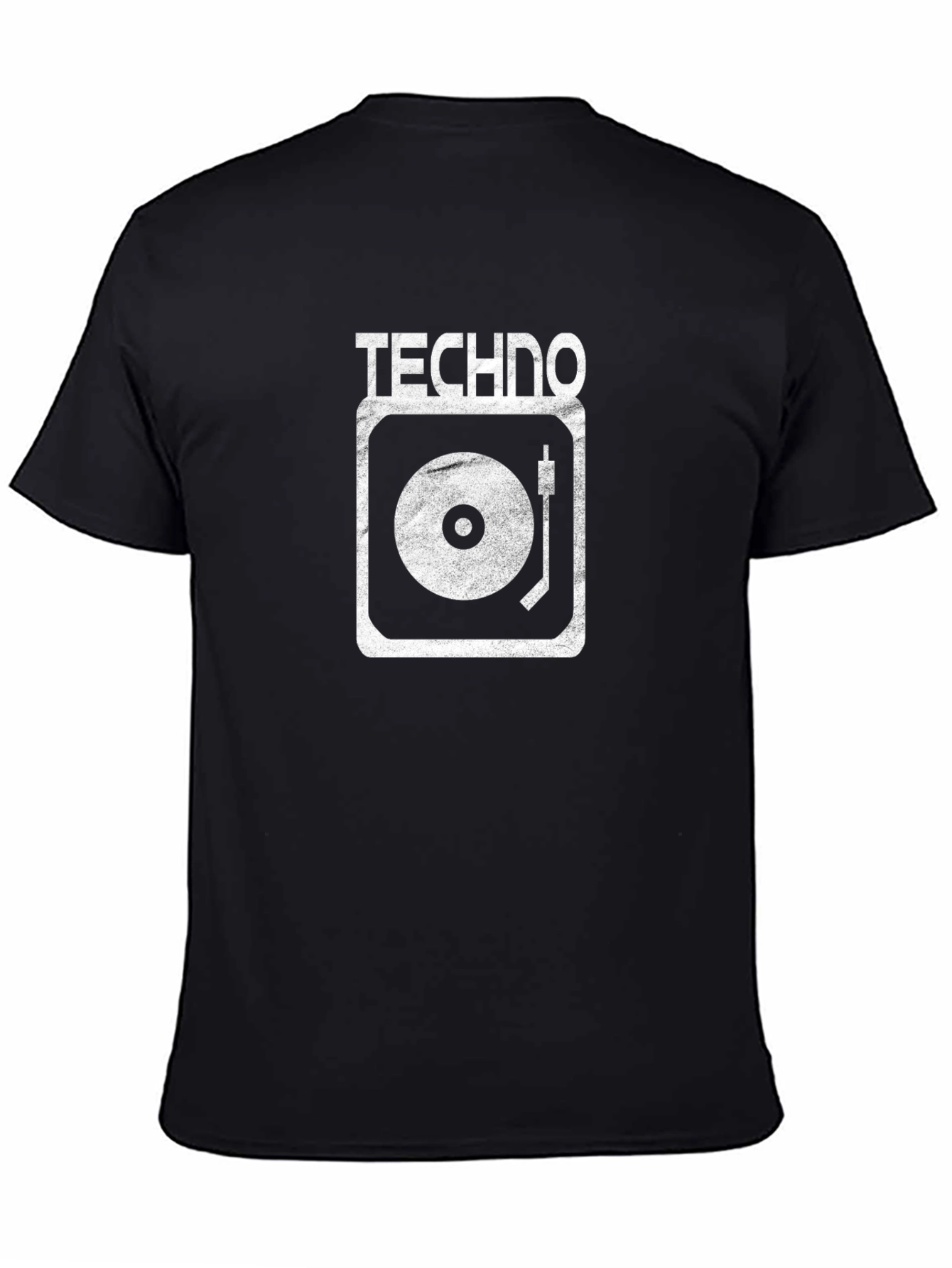 Techno Turntable T-Shirt - Black Cotton Graphic Tee
