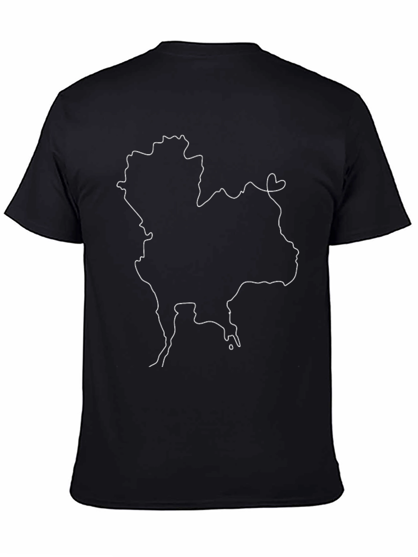Thailand Outline Graphic Tee - Soft Black T-Shirt