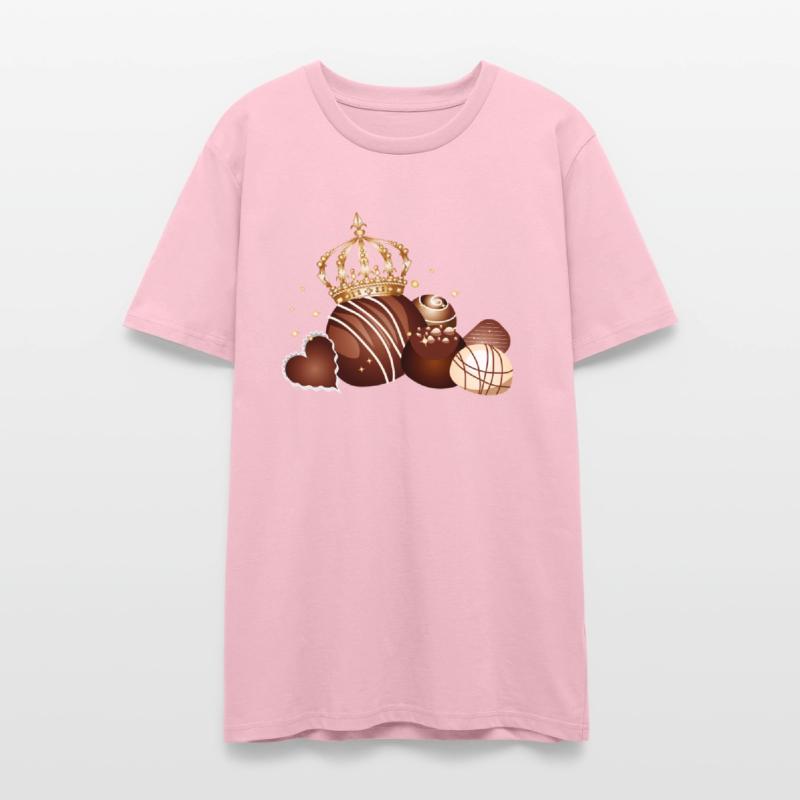 Fine chocolate pralines decorated with a crown