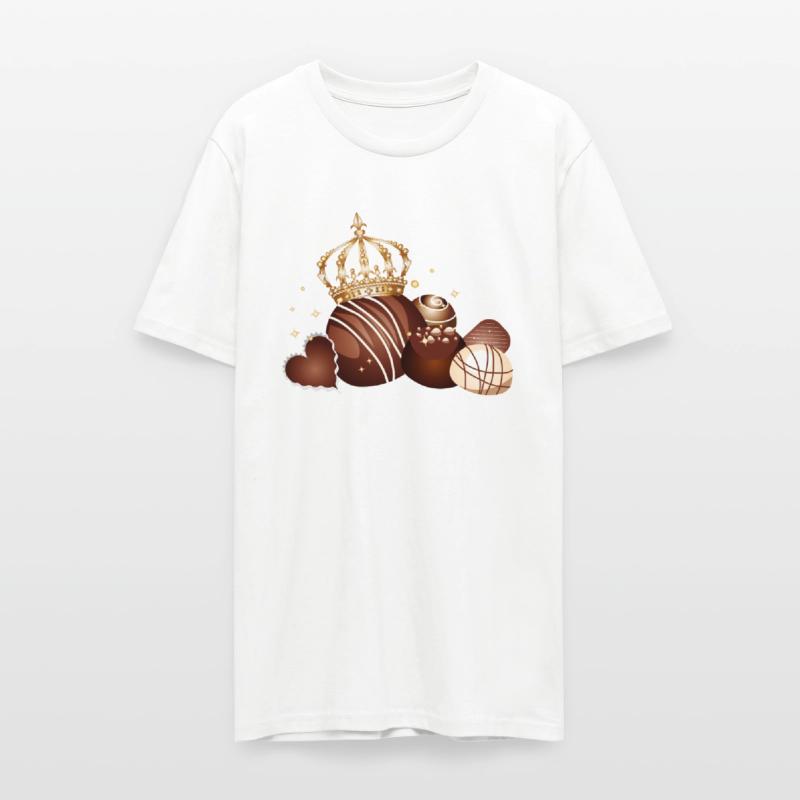 Fine chocolate pralines decorated with a crown