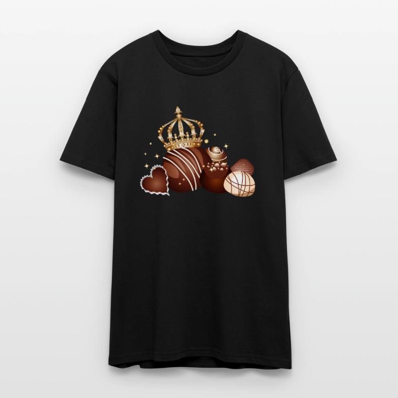 Fine chocolate pralines decorated with a crown