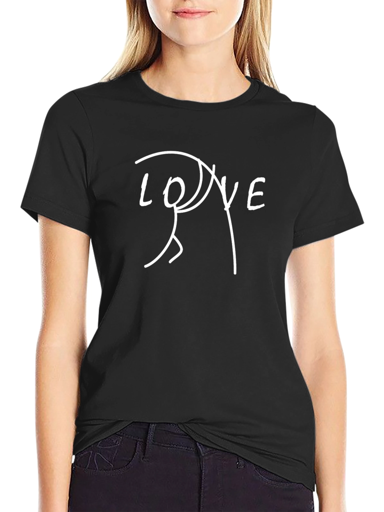 Love Yoga Stick Figure Graphic Tee