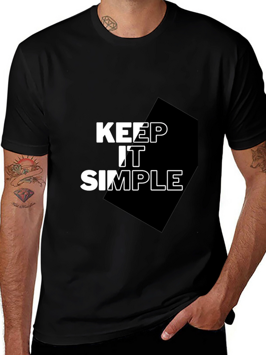 Keep It Simple Black Graphic Tee