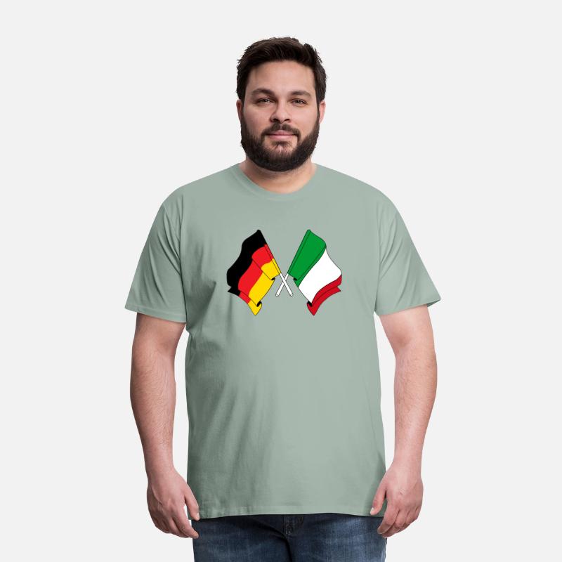 Flag of Germany and flag of Italy