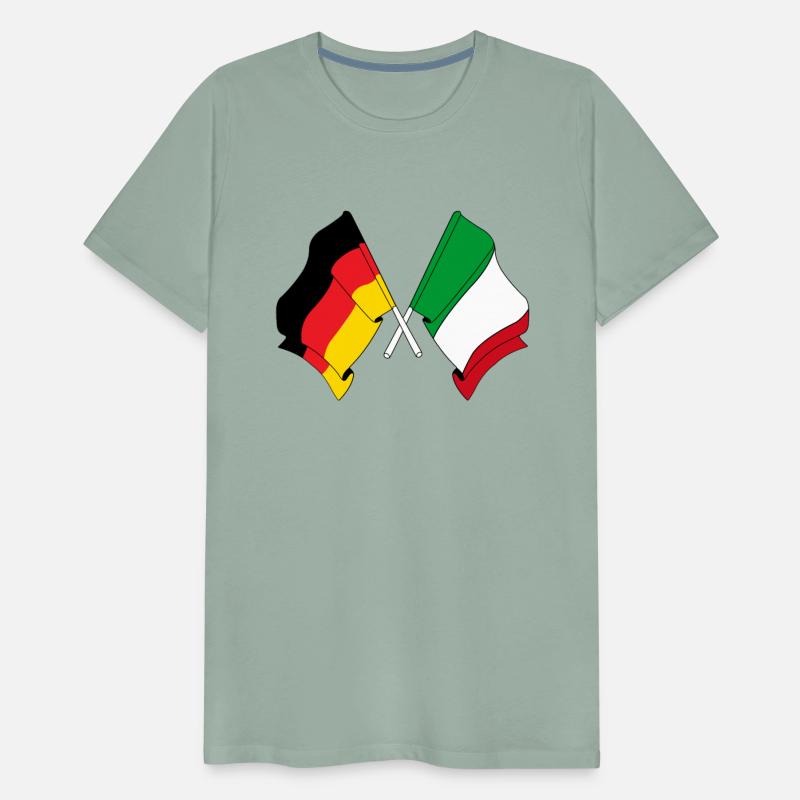 Flag of Germany and flag of Italy