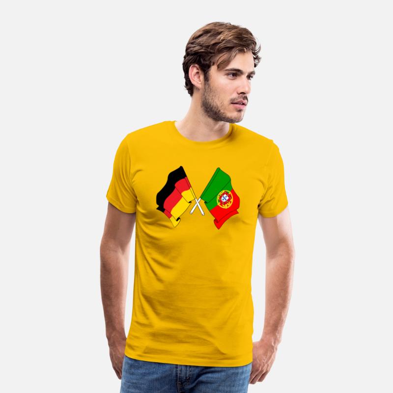 Flag of Germany and flag of Portugal