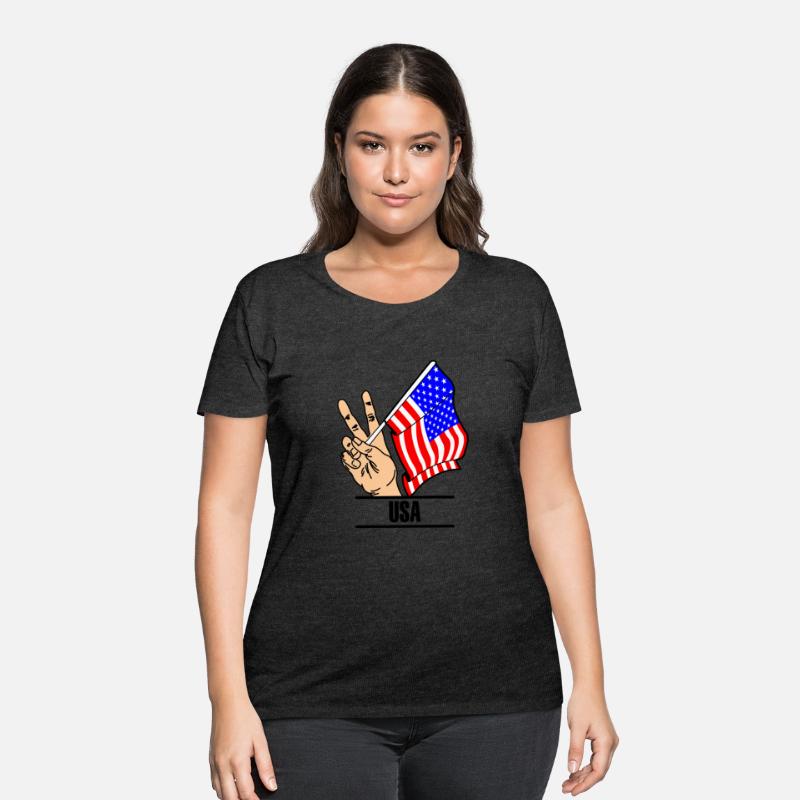 Flag USA peace sign text´USA´
