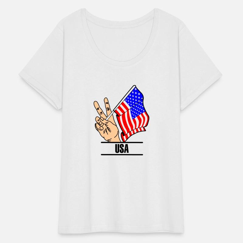 Flag USA peace sign text´USA´