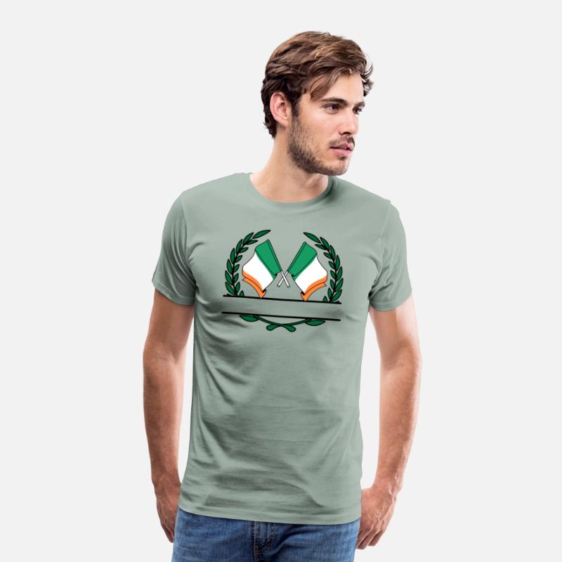 Flags Ireland laurel wreath banner