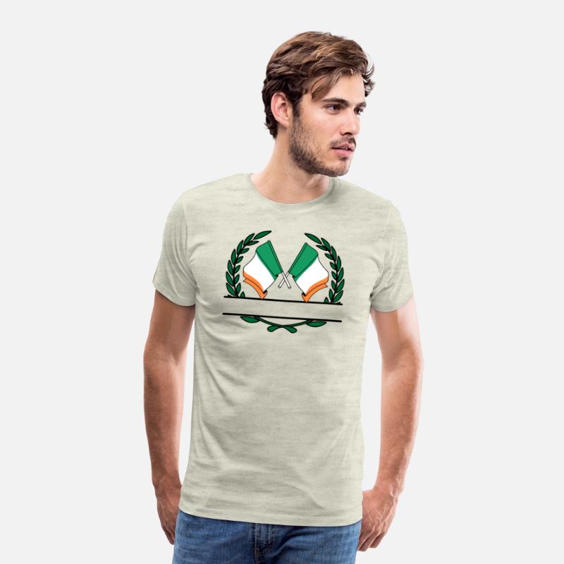 Flags Ireland laurel wreath banner