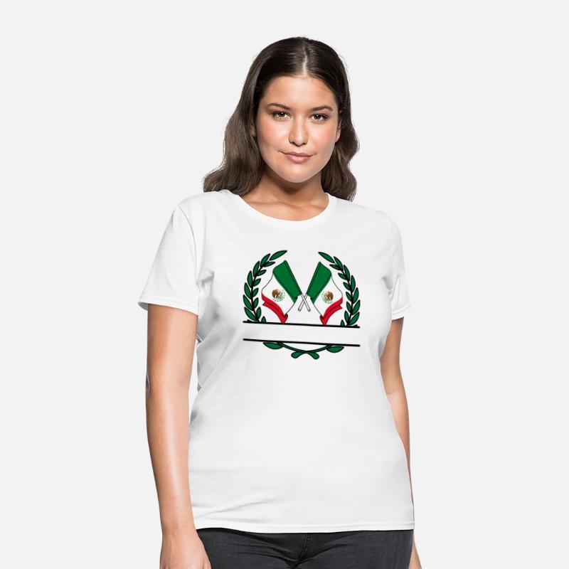 Flags Mexico laurel wreath banner