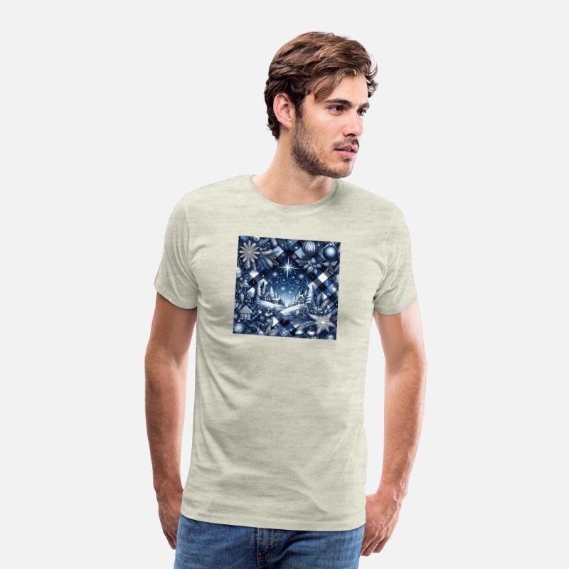 flannel blue and white christmas