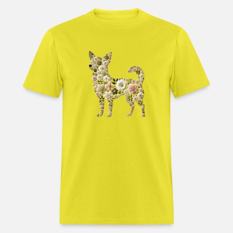 Floral Chihuahua: Delicate Nature-Inspired Pet Sil