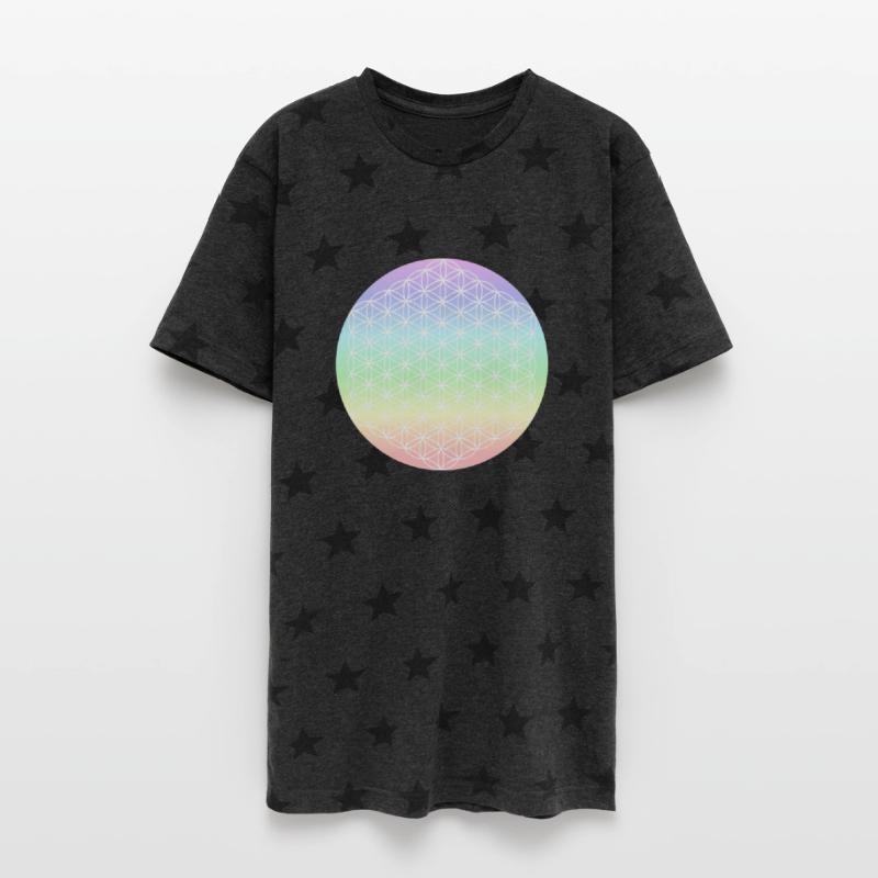 flower of life pastel rainbow energy mandala