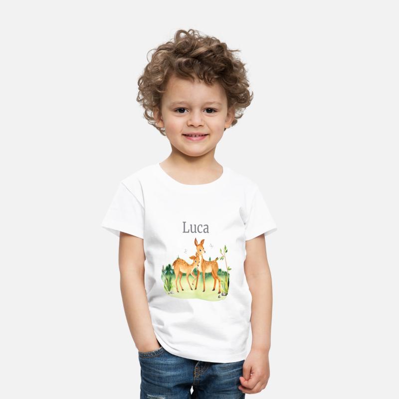 Forest Animal Deer Flowers Name Luca