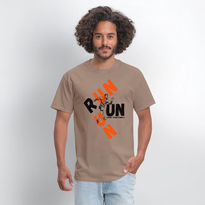 forget everything & run motivational tee shirt