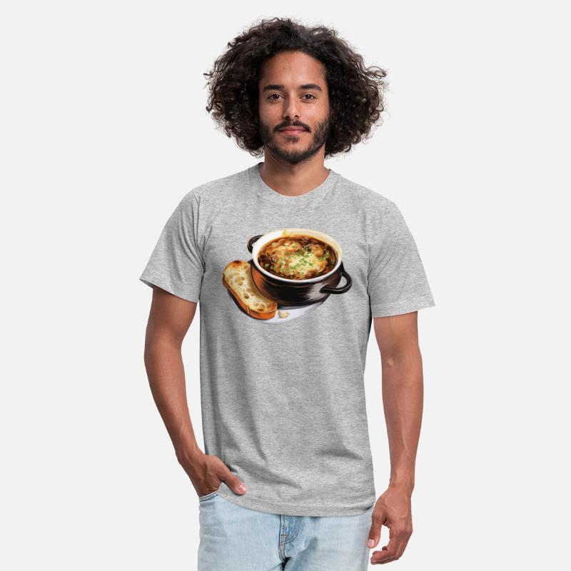 French Onion Soup Served A Slice Of Baguette