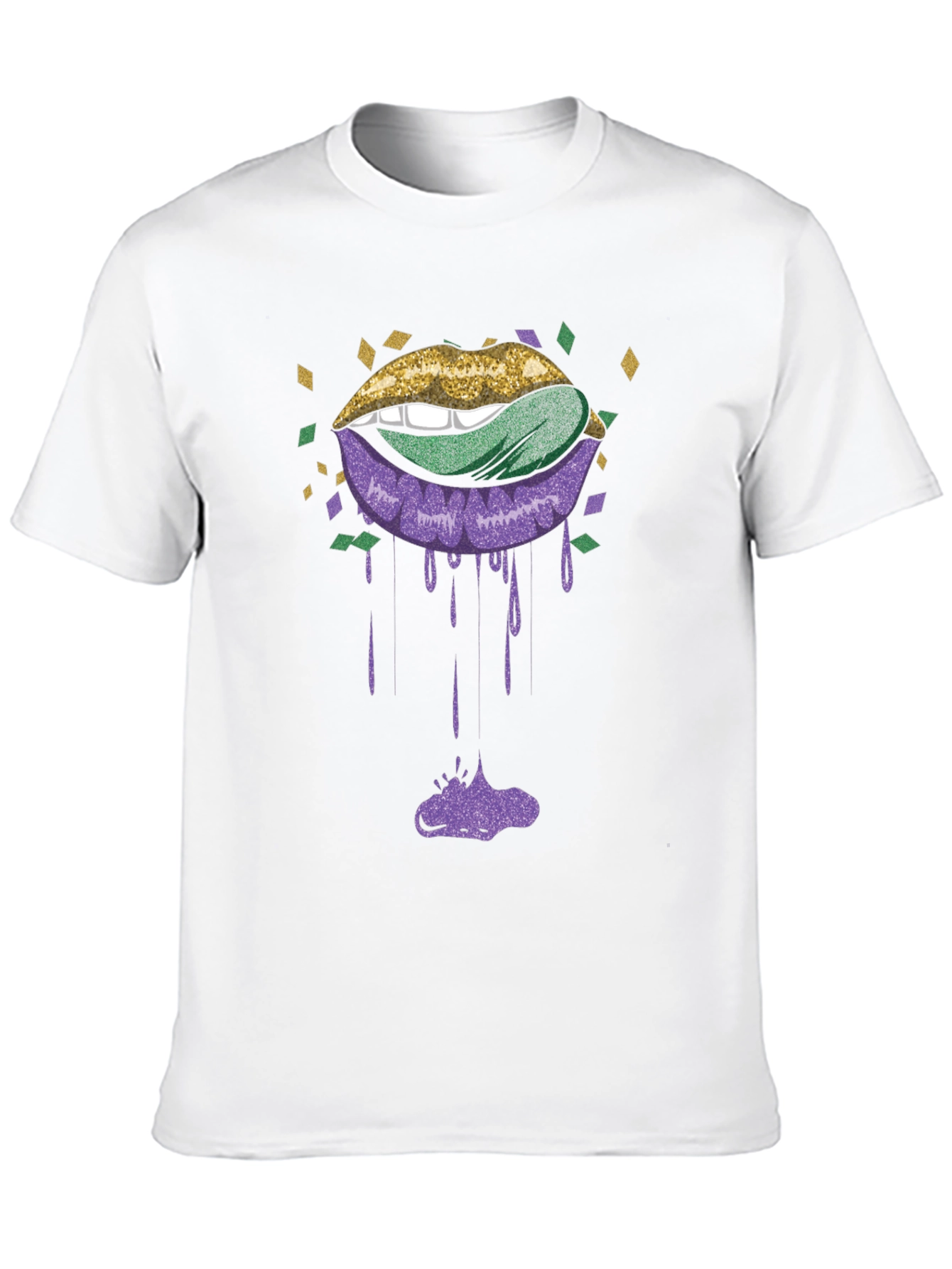 Mardi Gras Lips Graphic Tee