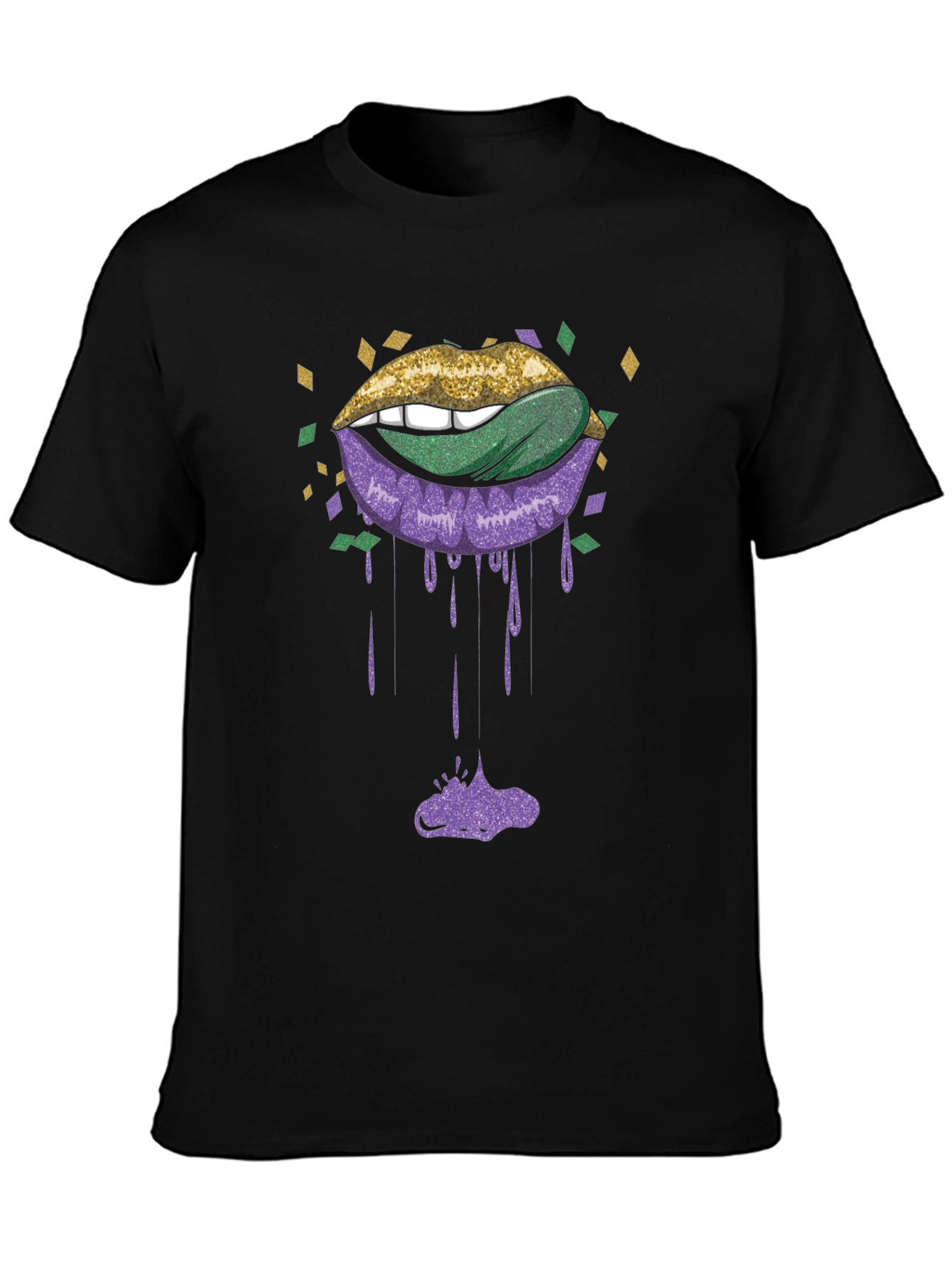 Mardi Gras Lips Graphic Tee