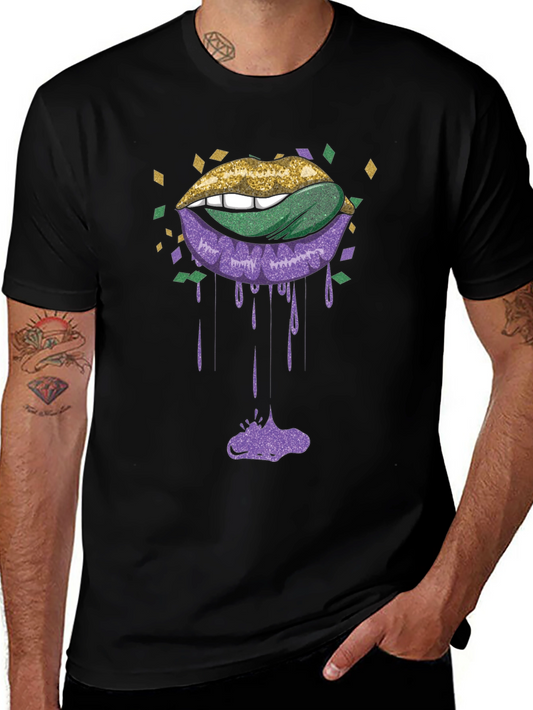 Mardi Gras Lips Graphic Tee