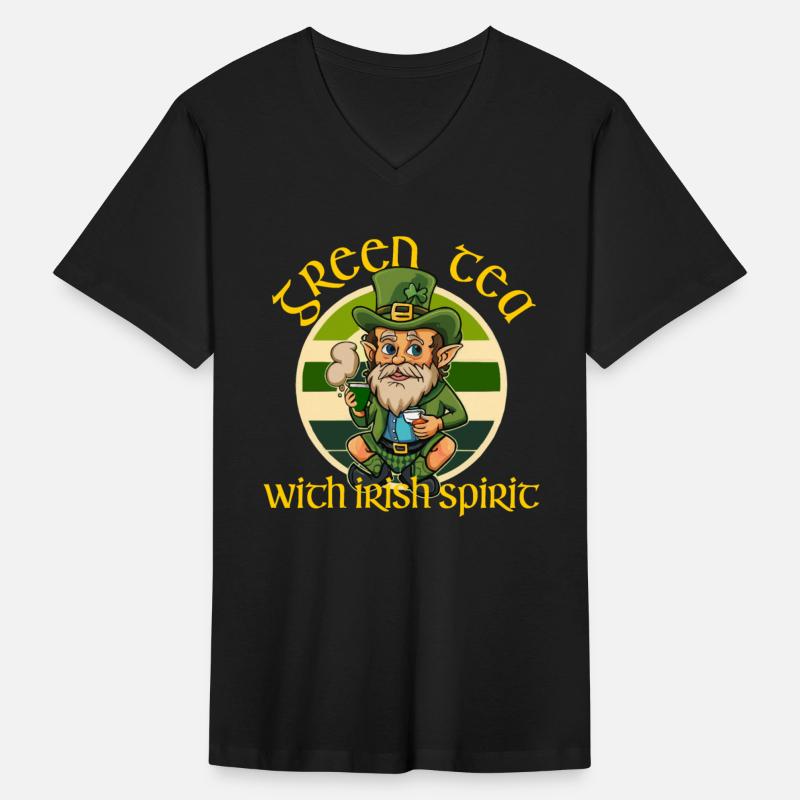 Funny green tea leprechaun st patricks day