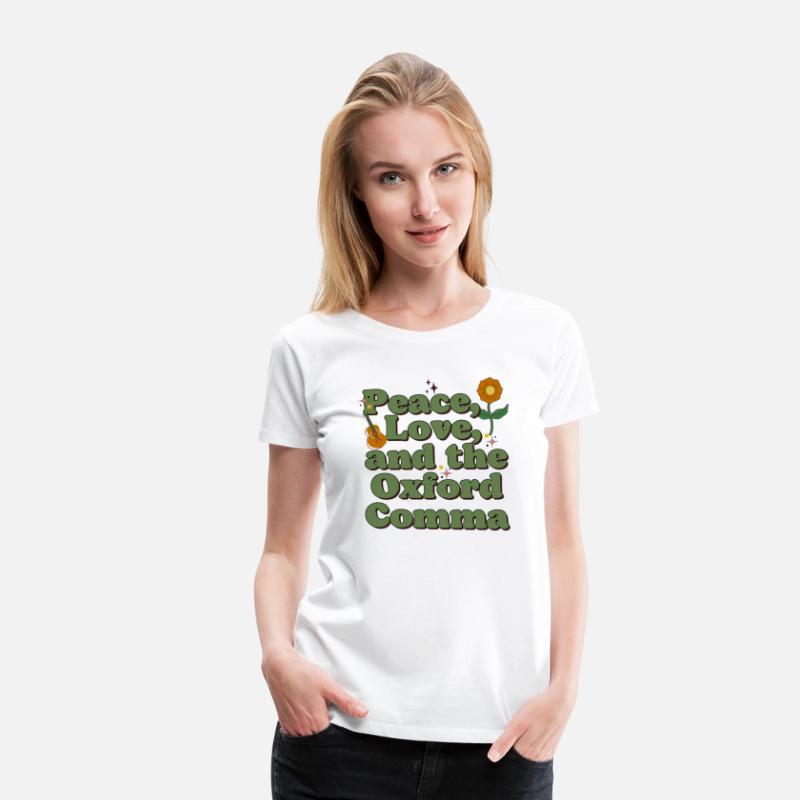 Funny Oxford Comma Peace Love and the Oxford Comma