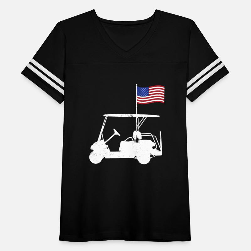 Funny Patriotic Golf Wear USA Flag Golf Cart