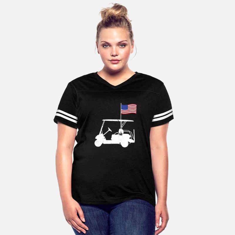 Funny Patriotic Golf Wear USA Flag Golf Cart