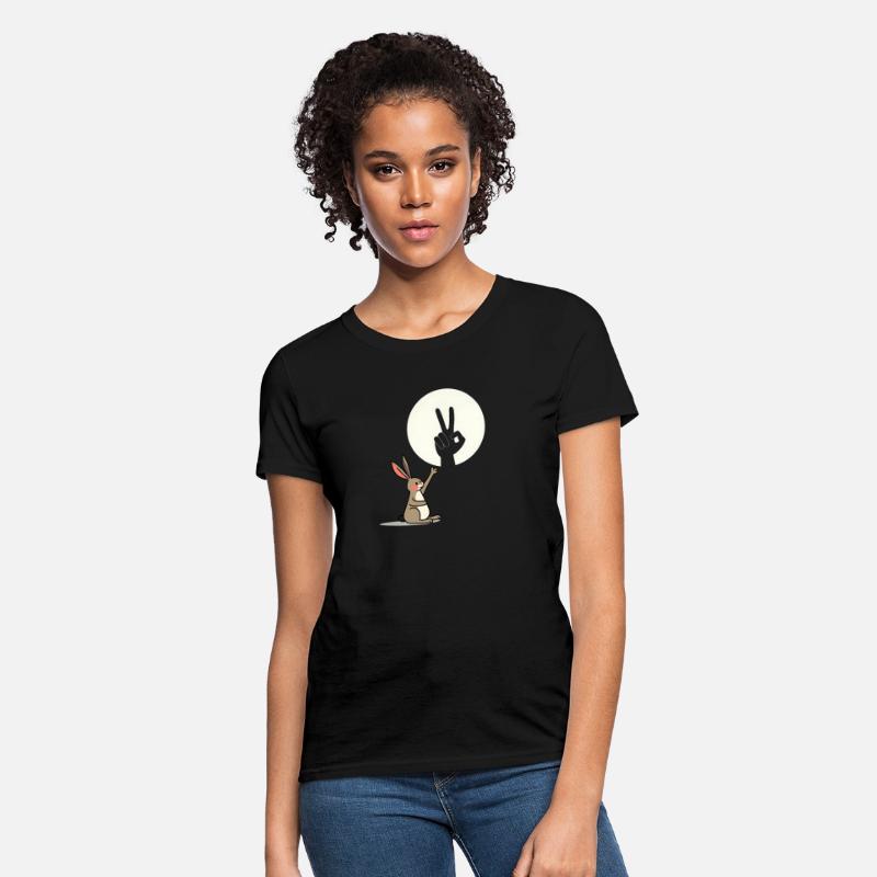 Funny Rabbit hand shadow puppets humor pop art