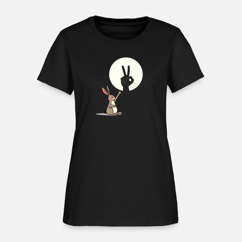 Funny Rabbit hand shadow puppets humor pop art
