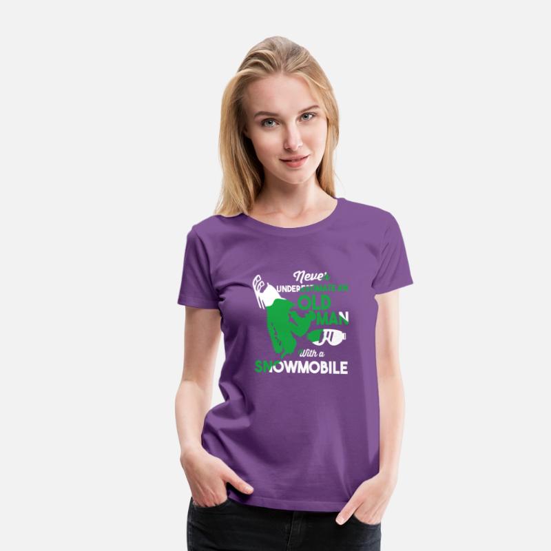 Funny Snowmobiling Ride Shirt Old Man Snowmobile