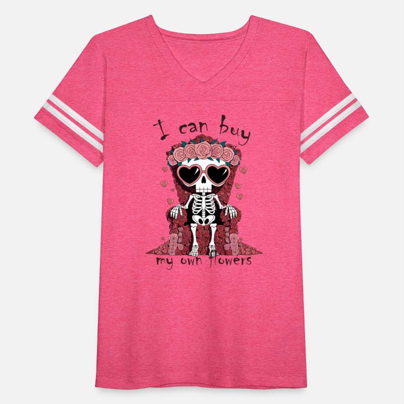 Funny Valentines day skeleton with flowers