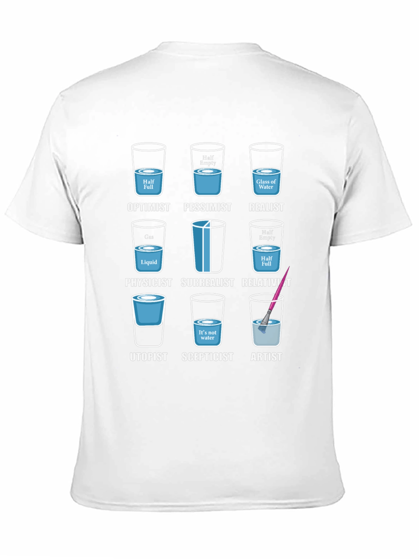 Optimist Pessimist Realist Funny Graphic Tee