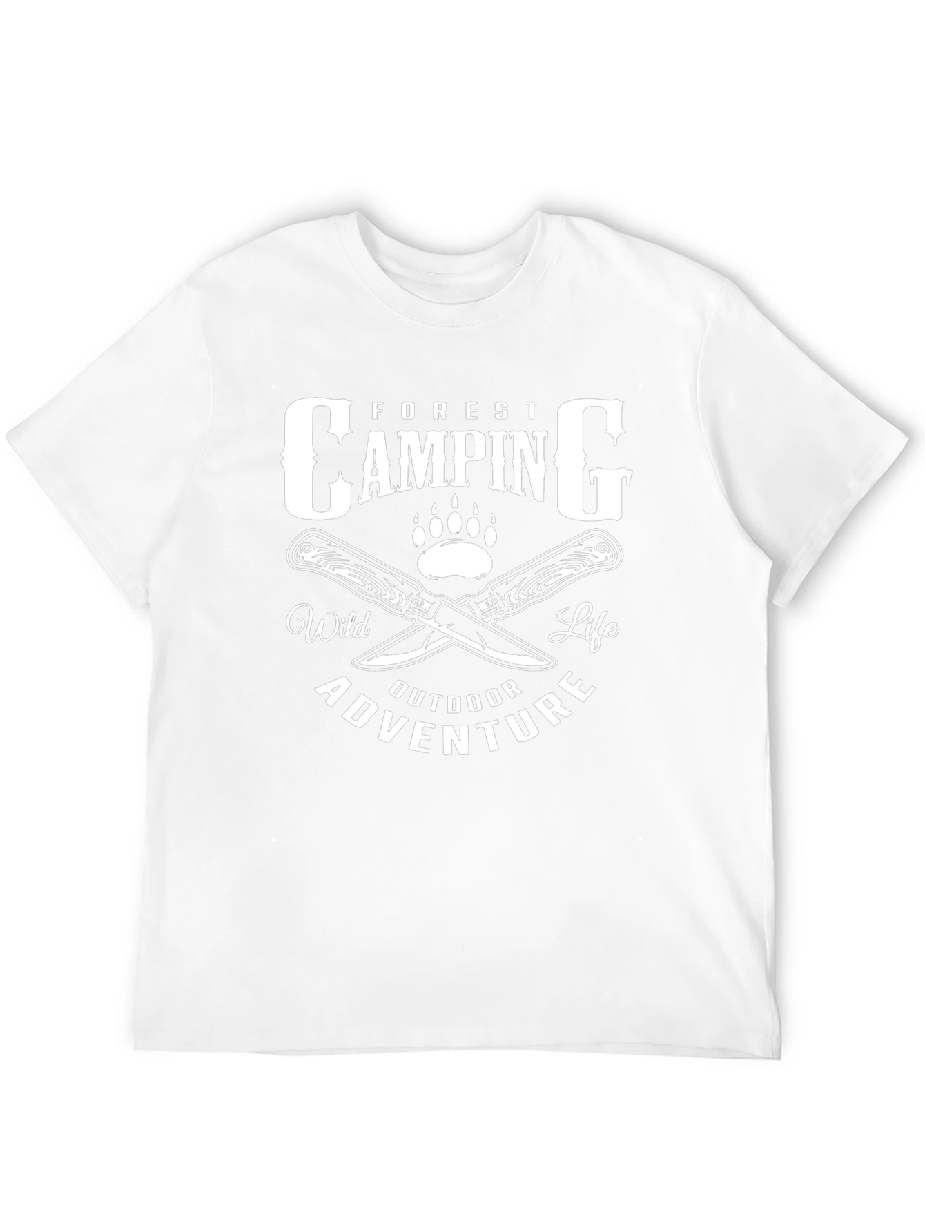 Camping Adventure Graphic T-Shirt - Black