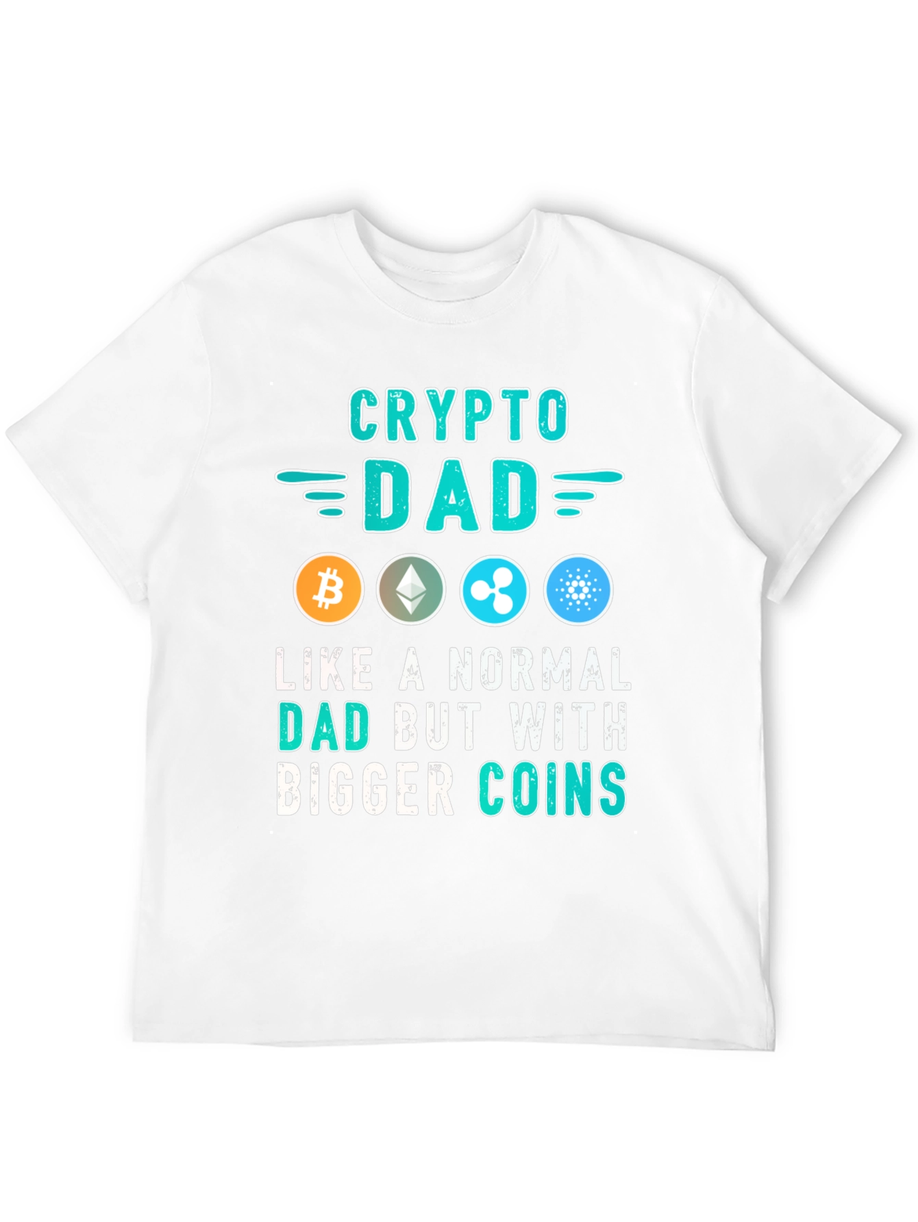 Crypto Dad T-Shirt - Bitcoin Ethereum Ripple Cardano
