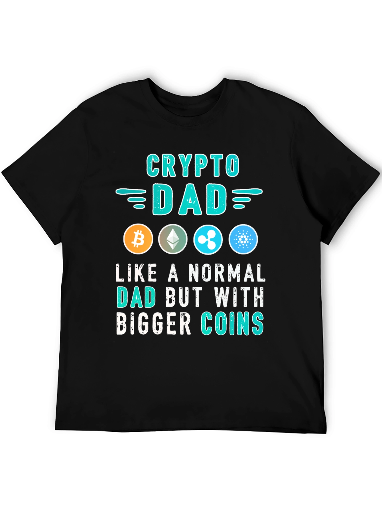 Crypto Dad T-Shirt - Bitcoin Ethereum Ripple Cardano
