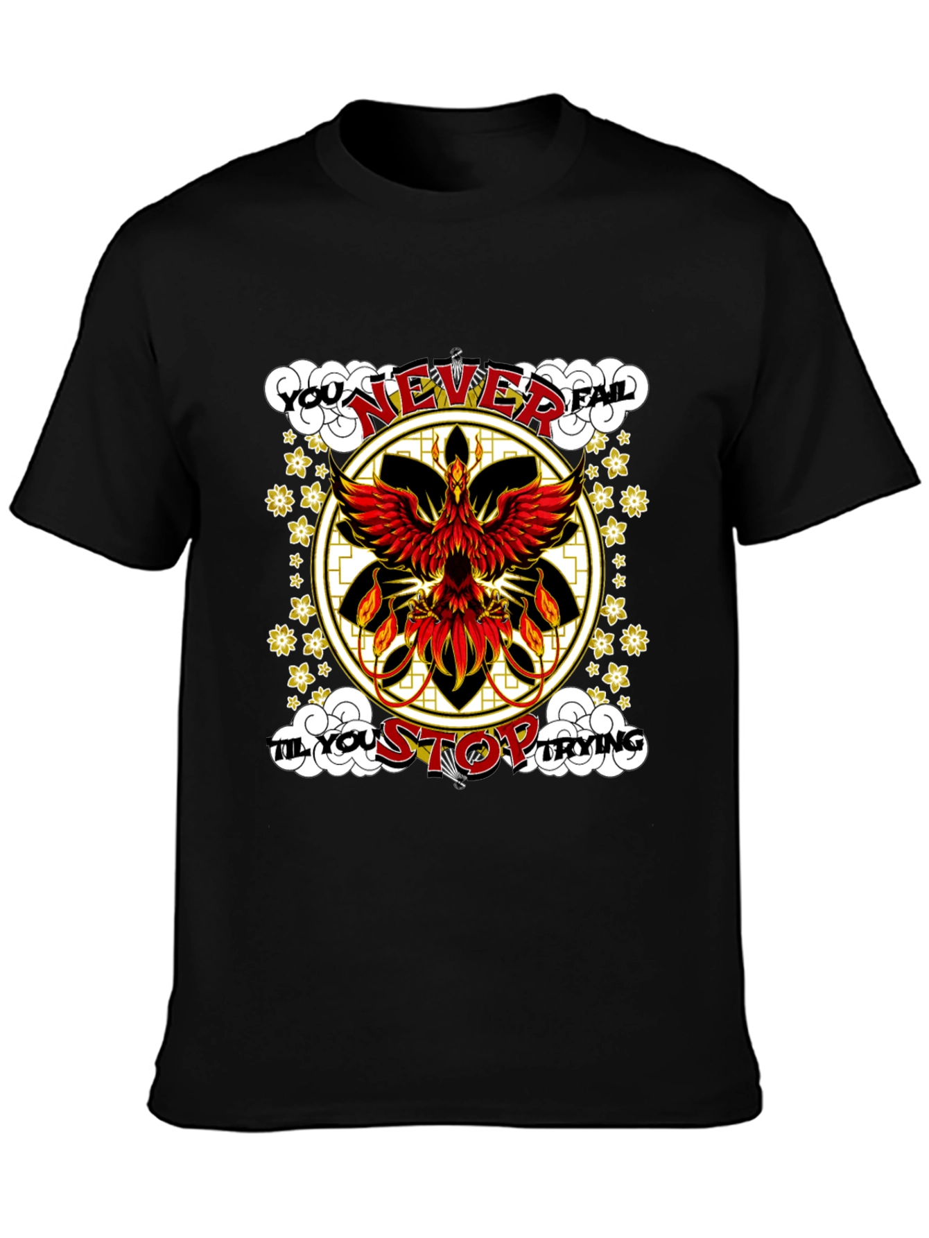Phoenix Graphic Tee - Never Fail Motivational Shirt
