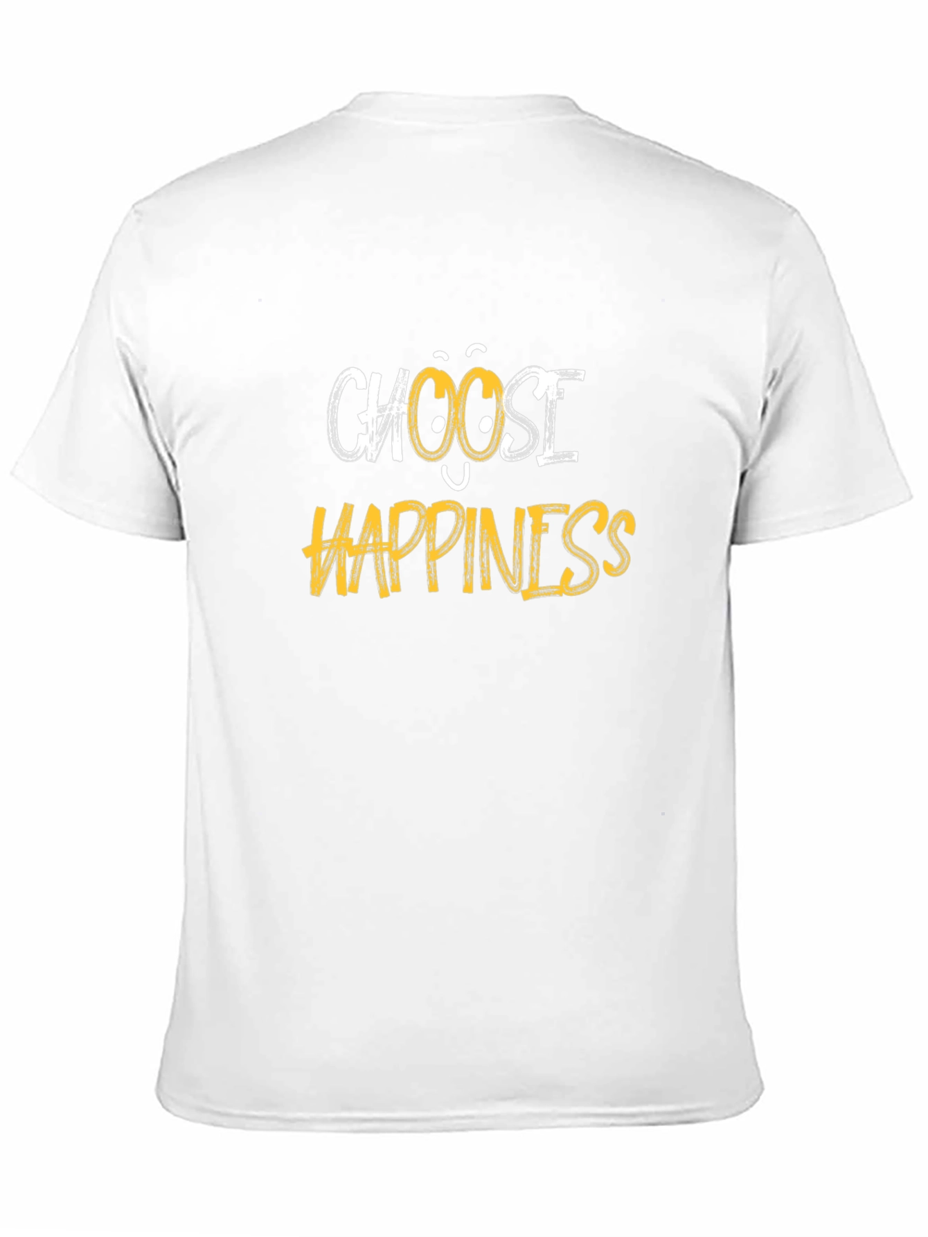Choose Happiness Graphic Tee - Black Cotton Blend