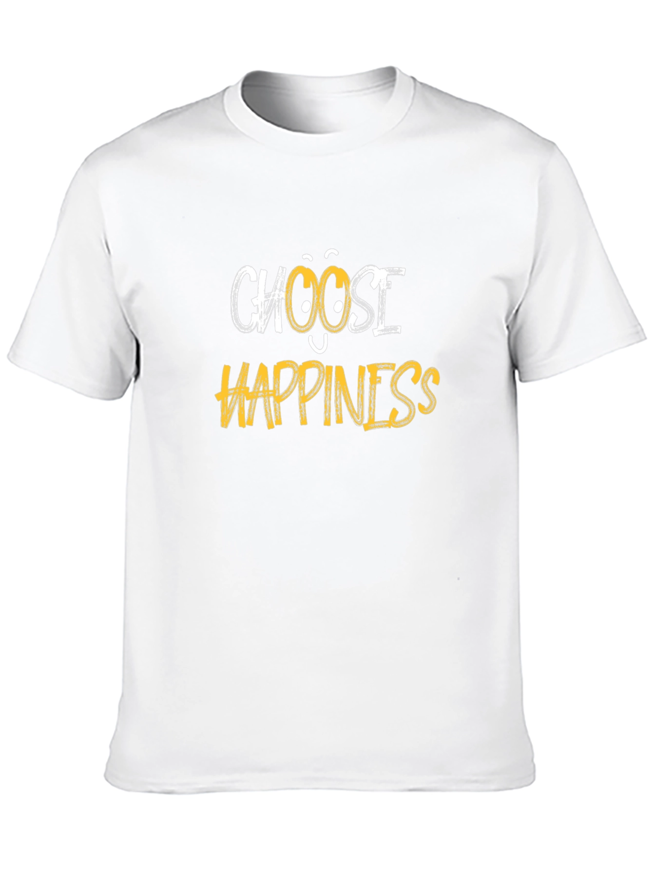 Choose Happiness Graphic Tee - Black Cotton Blend
