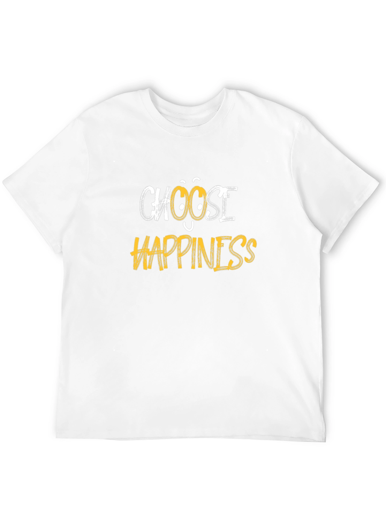 Choose Happiness Graphic Tee - Black Cotton Blend