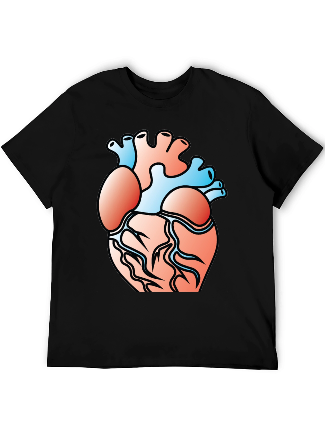 Anatomical Heart Graphic Tee - Black