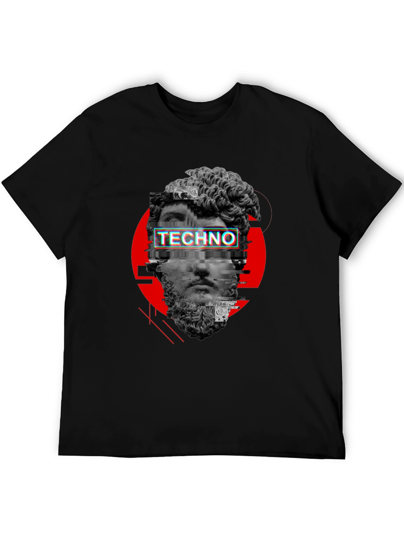 Techno Glitch Graphic Tee