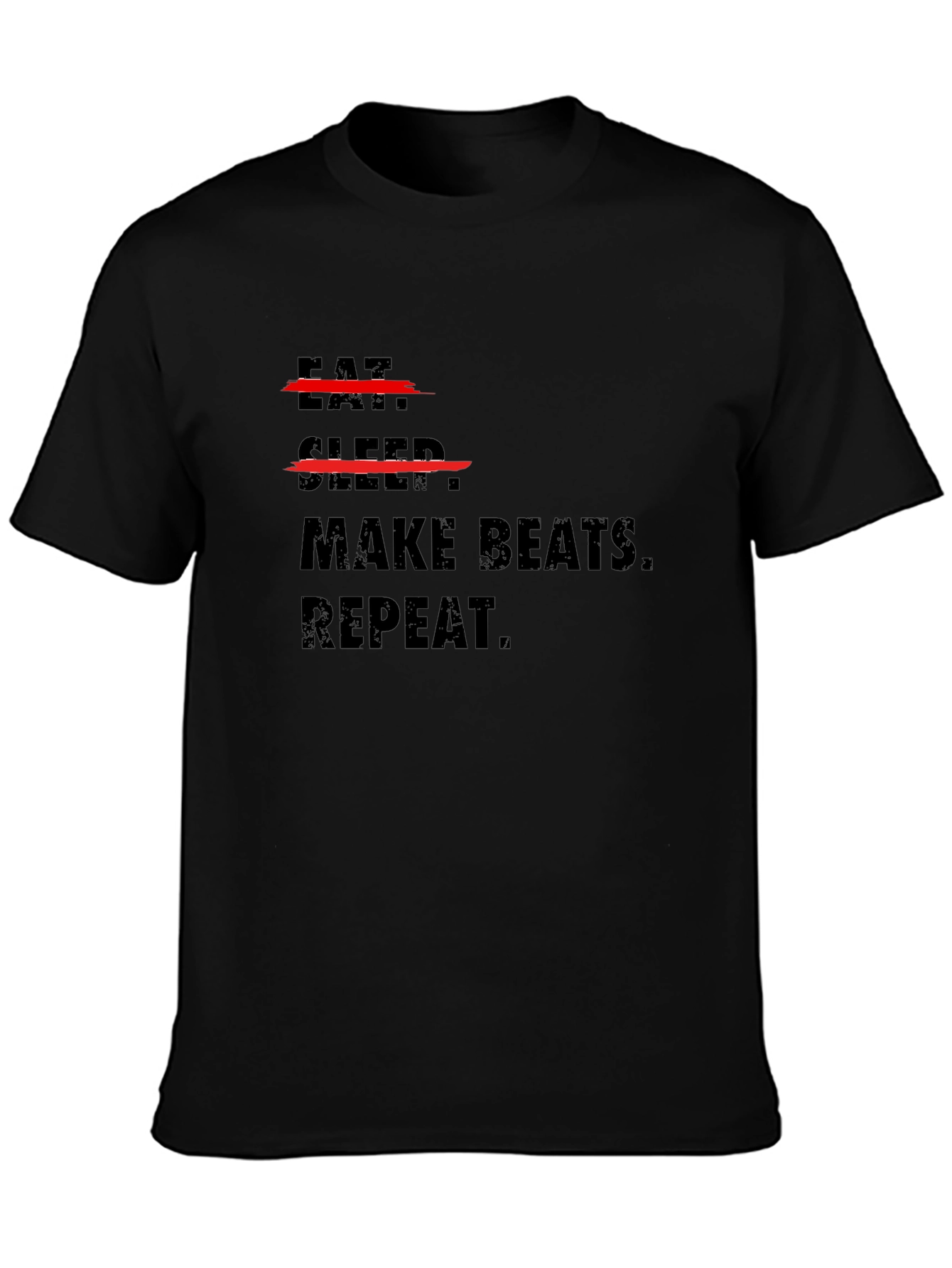 Eat Sleep Make Beats Repeat Black T-Shirt