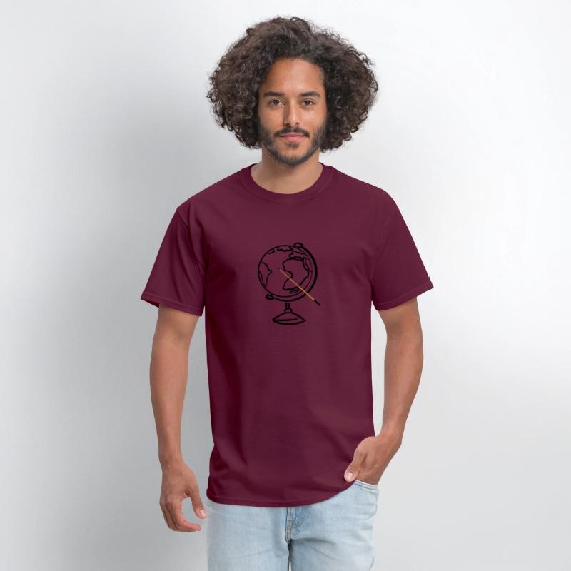 Globe with Pointer stick. Geography. Education.