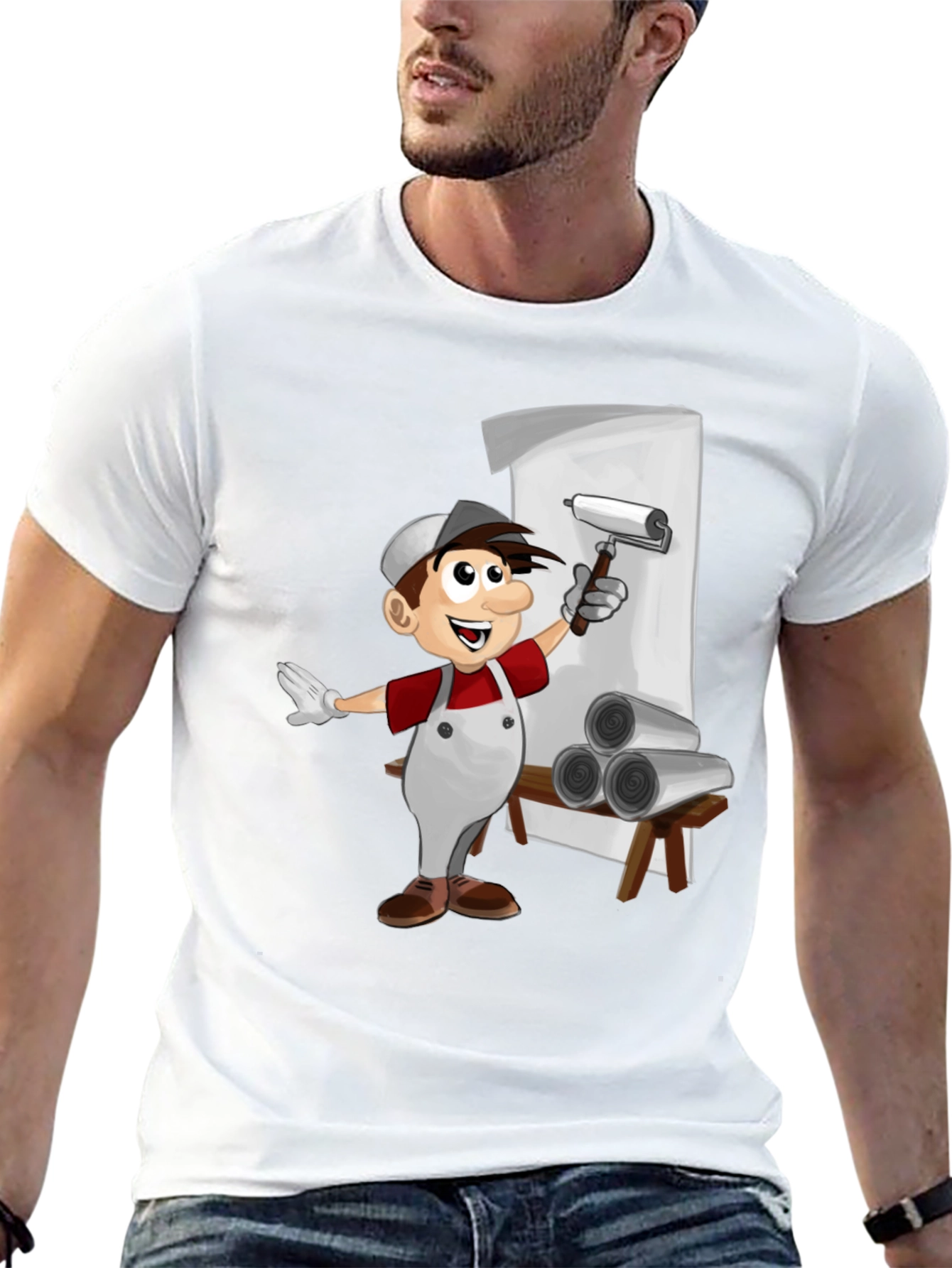 Painter Cartoon T-Shirt - Fun Graphic Tee