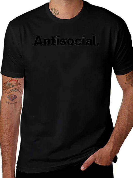 Antisocial Graphic Print T-Shirt - Mens Fashion