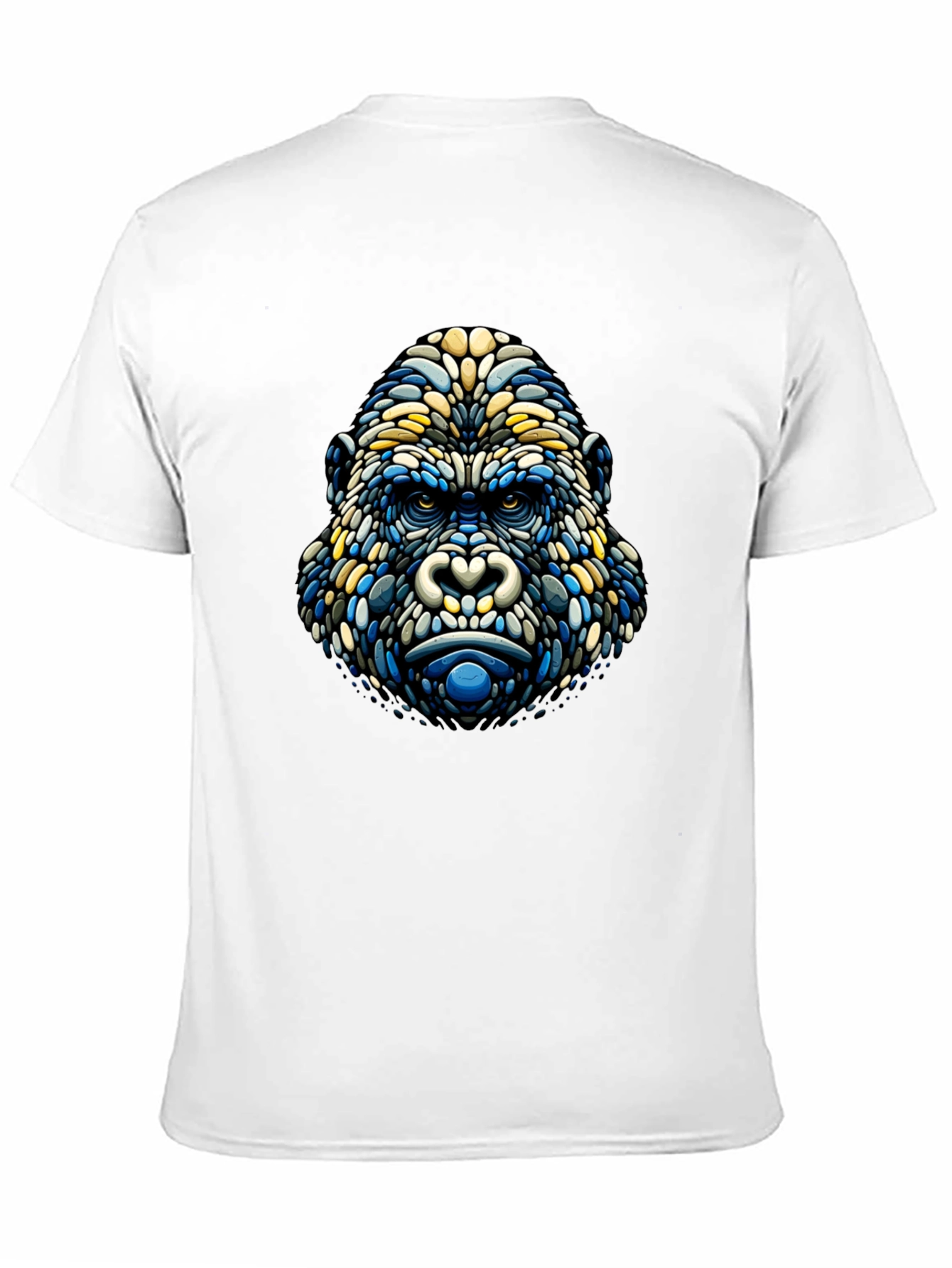 Abstract Gorilla Head Graphic Tee - Modern Style