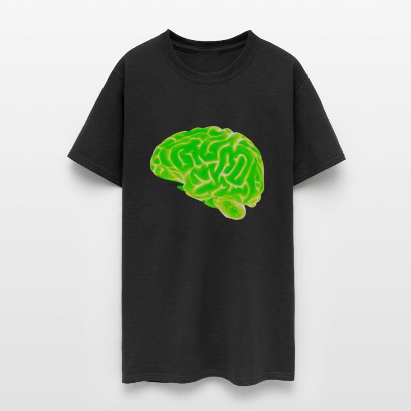 green neon brain